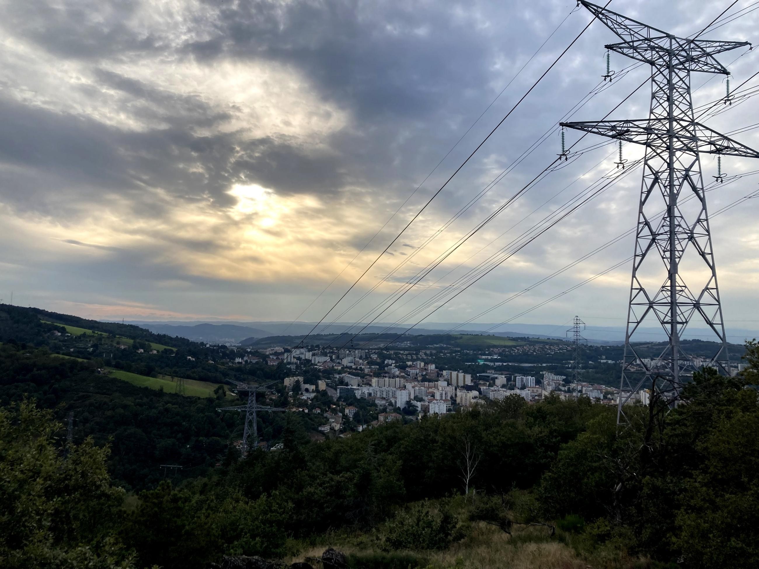 De retour sur la crête, vue vers la Ricamarie