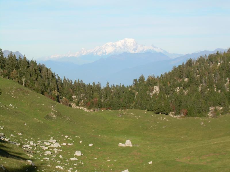Mont Blanc depuis le col de l'Alpette