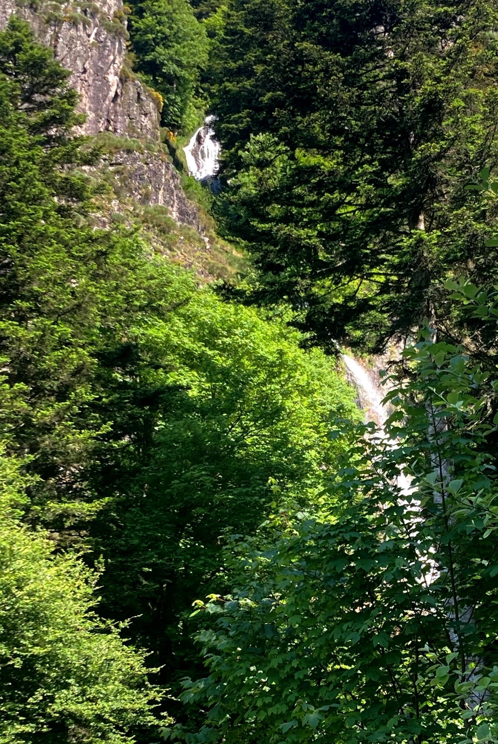 Saut du Gier, à peine vsisible du sentier d'accè