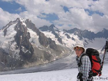 Glacier d&apos;Argentiére vu du Col des Grands Montets